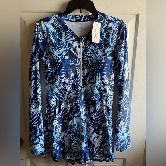 cagola Other - Cagola Active Blue Leaf Swimdress